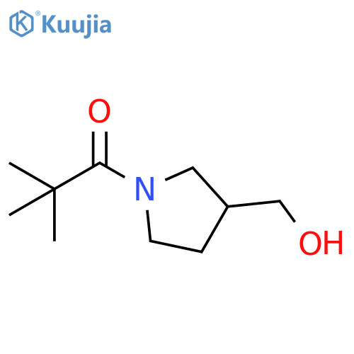 1-[3-(hydroxymethyl)pyrrolidin-1-yl]-2,2-dimethylpropan-1-one structure
