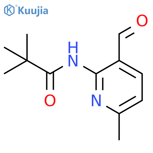 2-Pivaloylamino-6-methylpyridine-3-carbaldehyde structure
