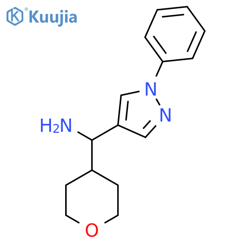 (oxan-4-yl)(1-phenyl-1H-pyrazol-4-yl)methanamine structure
