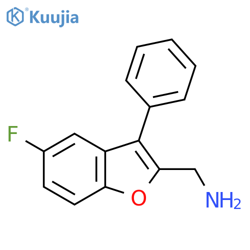 (5-Fluoro-3-phenyl-1-benzofuran-2-yl)methanamine structure