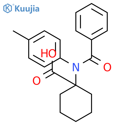 Cyclohexanecarboxylic acid, 1-[benzoyl(4-methylphenyl)amino]- structure