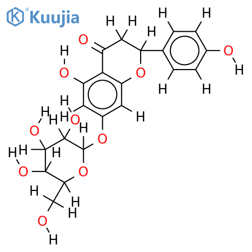 (2S)-naringenin 7-O-beta-D-glucopyranoside structure