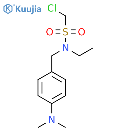 1-chloro-N-{[4-(dimethylamino)phenyl]methyl}-N-ethylmethanesulfonamide structure