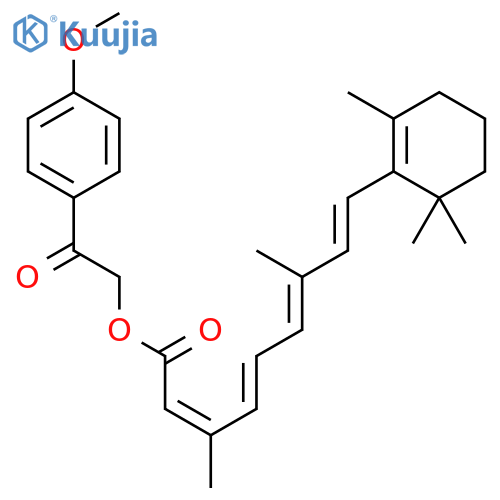 (2Z,4E,6E,8E)-2-(4-Methoxyphenyl)-2-oxoethyl 3,7-dimethyl-9-(2,6,6-trimethylcyclohex-1-en-1-yl)nona-2,4,6,8-tetraenoate structure
