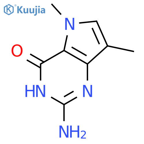 2-amino-3,5-dihydro-5,7-dimethyl-4H-Pyrrolo[3,2-d]pyrimidin-4-one structure