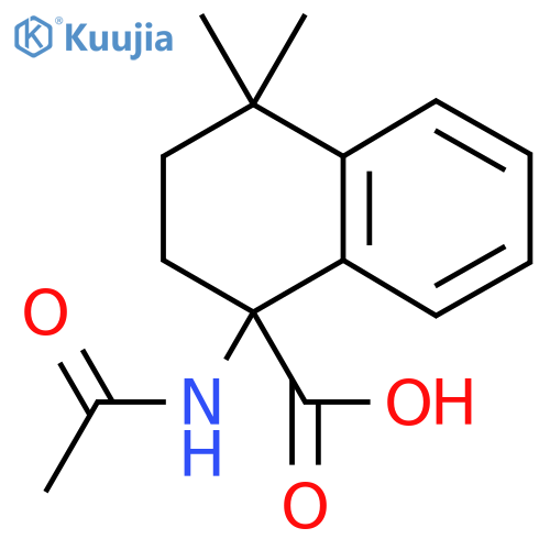 1-acetamido-4,4-dimethyl-1,2,3,4-tetrahydronaphthalene-1-carboxylic acid structure