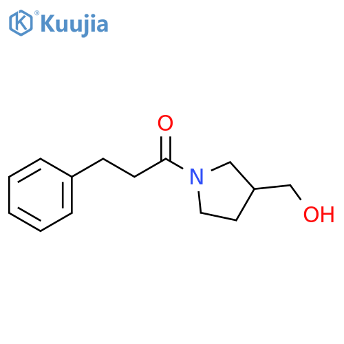 1-[3-(hydroxymethyl)pyrrolidin-1-yl]-3-phenylpropan-1-one structure