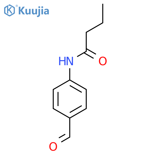 Butanamide, N-(4-formylphenyl)- structure