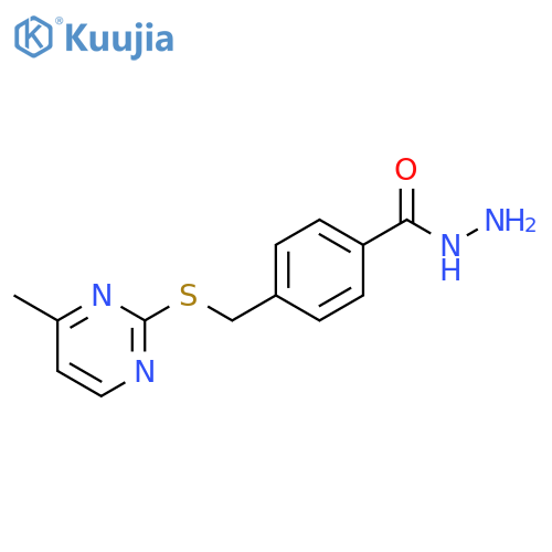 4-{(4-methylpyrimidin-2-yl)sulfanylmethyl}benzohydrazide structure