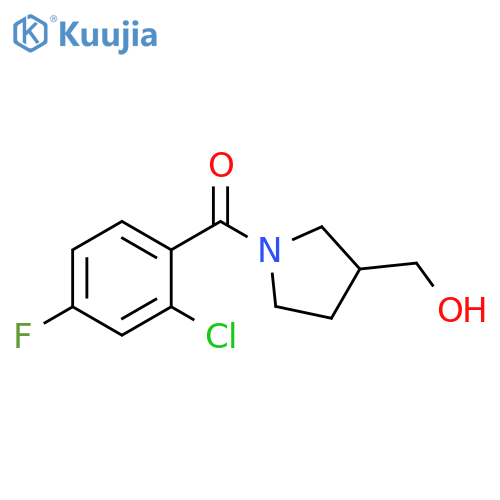 [1-(2-chloro-4-fluorobenzoyl)pyrrolidin-3-yl]methanol structure