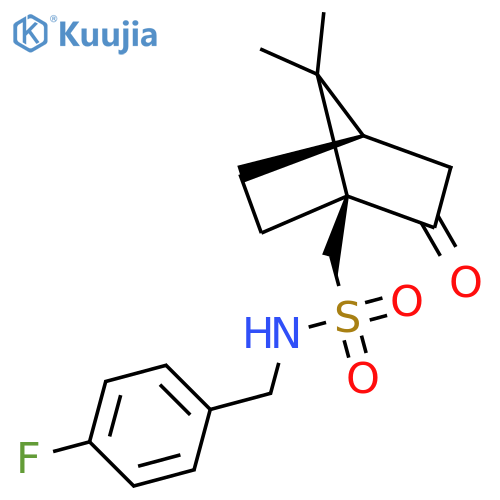 1-(((((4-Fluorophenyl)methyl)amino)sulfonyl)methyl)-7,7-dimethylbicyclo[2.2.1]heptan-2-one structure