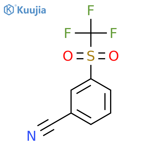 3-trifluoromethanesulfonylbenzonitrile structure