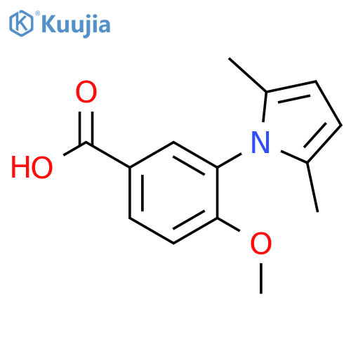 3-(2,5-dimethyl-1H-pyrrol-1-yl)-4-methoxybenzoic acid structure