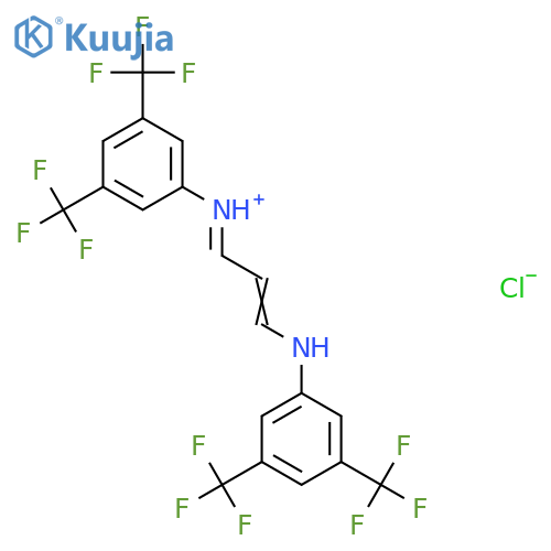 3-[3,5-Bis(trifluoromethyl)anilino]prop-2-enylidene-[3,5-bis(trifluoromethyl)phenyl]azanium;chloride structure