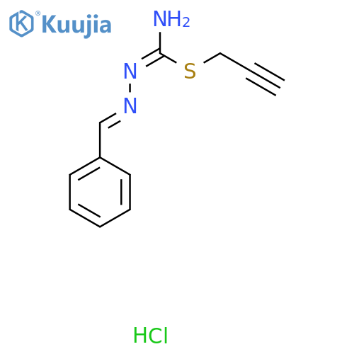 2,3-Diaza-4-phenyl-1-prop-2-ynylthiobuta-1,3-dienylamine hydrochloride structure