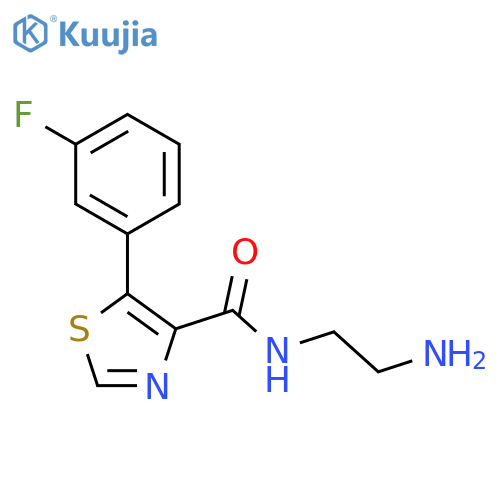 N-(2-Aminoethyl)-5-(3-fluorophenyl)thiazole-4-carboxamide structure
