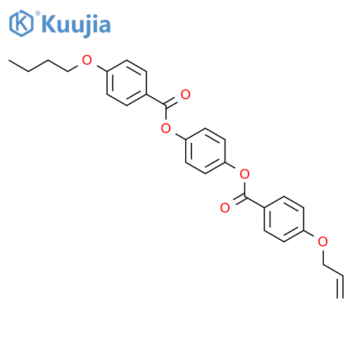 Benzoic acid, 4-butoxy-, 4-[[4-(2-propenyloxy)benzoyl]oxy]phenyl ester structure