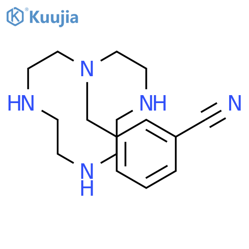 Benzonitrile, 3-(1,4,7,10-tetraazacyclododec-1-ylmethyl)- structure