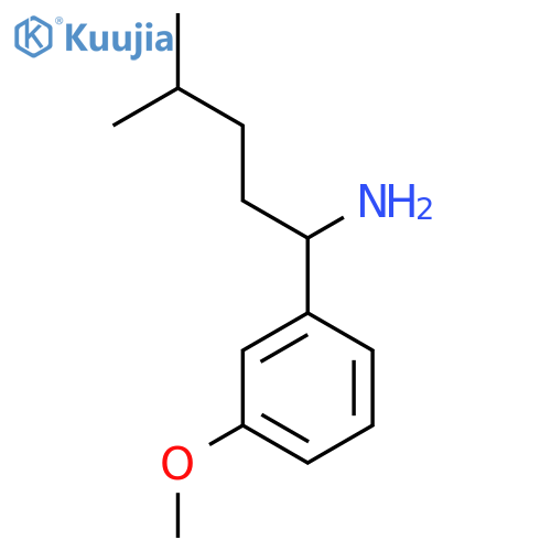 1-(3-Methoxyphenyl)-4-methylpentan-1-amine structure