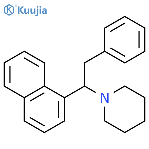 Piperidine, 1-[1-(1-naphthalenyl)-2-phenylethyl]-, (±)- structure