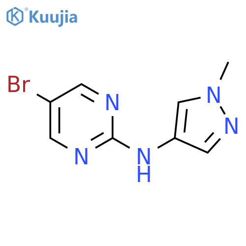 5-bromo-N-(1-methyl-1H-pyrazol-4-yl)pyrimidin-2-amine structure