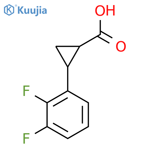 2-(2,3-Difluorophenyl)cyclopropane-1-carboxylic acid structure