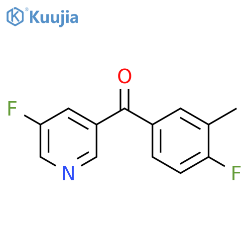 3-Fluoro-5-(4-fluoro-3-methylbenzoyl)pyridine structure