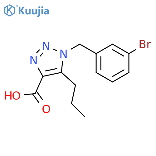 1-(3-bromophenyl)methyl-5-propyl-1H-1,2,3-triazole-4-carboxylic acid structure