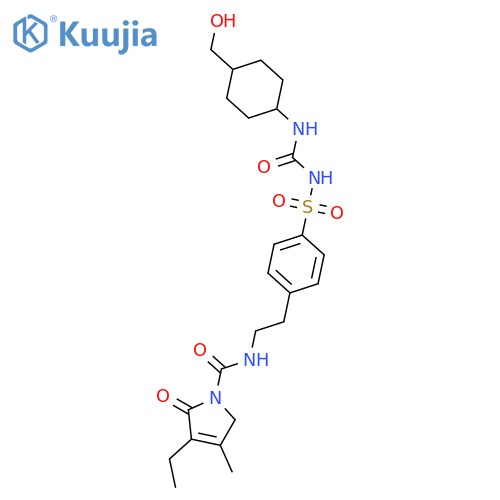 1H-Pyrrole-1-carboxamide,3-ethyl-2,5-dihydro-N-[2-[4-[[[[[4-(hydroxymethyl)cyclohexyl]amino]carbonyl]amino]sulfonyl]phenyl]ethyl]-4-methyl-2-oxo- structure