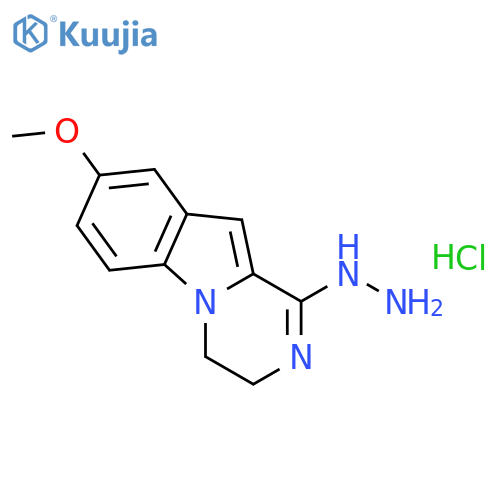 Pyrazino[1,2-a]indole,1-hydrazinyl-3,4-dihydro-8-methoxy-, hydrochloride (1:1) structure