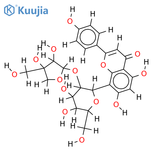 8-C-(2"-O-beta-D-apiofuranosyl)-beta-D-glucopyranosyl apigenin structure
