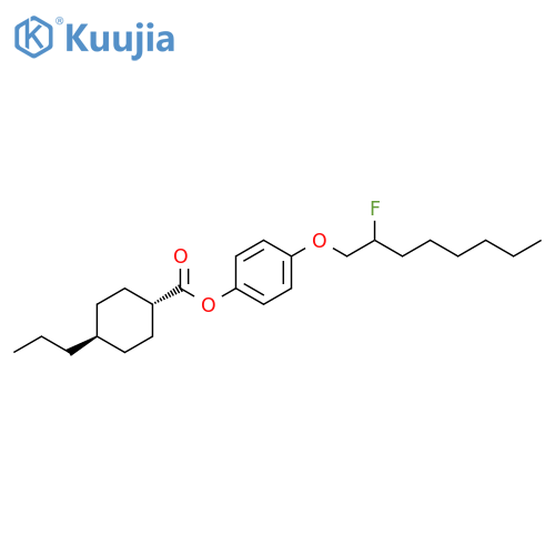 Cyclohexanecarboxylic acid, 4-propyl-, 4-[(2-fluorooctyl)oxy]phenylester, trans- structure