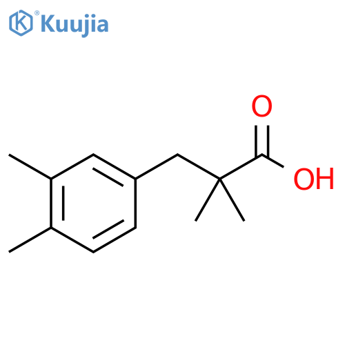 Benzenepropanoic acid, α,α,3,4-tetramethyl- structure