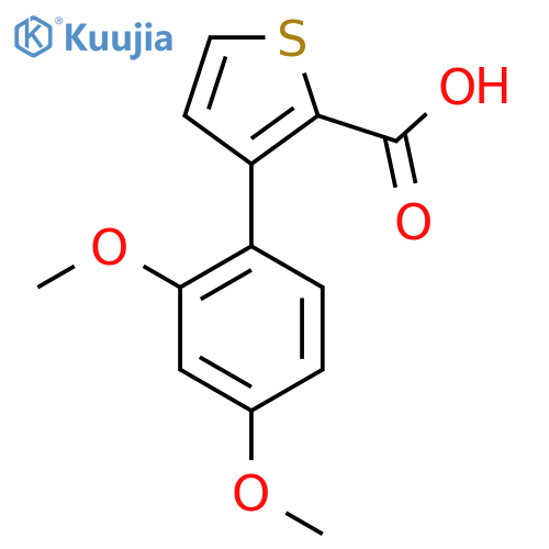 3-(2,4-dimethoxyphenyl)thiophene-2-carboxylic acid structure