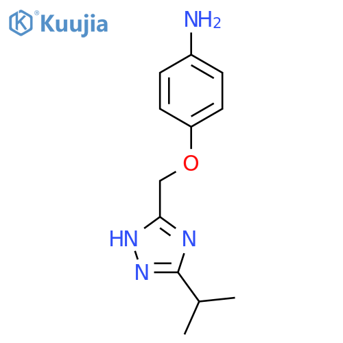 4-((5-isopropyl-1H-1,2,4-triazol-3-yl)methoxy)aniline structure