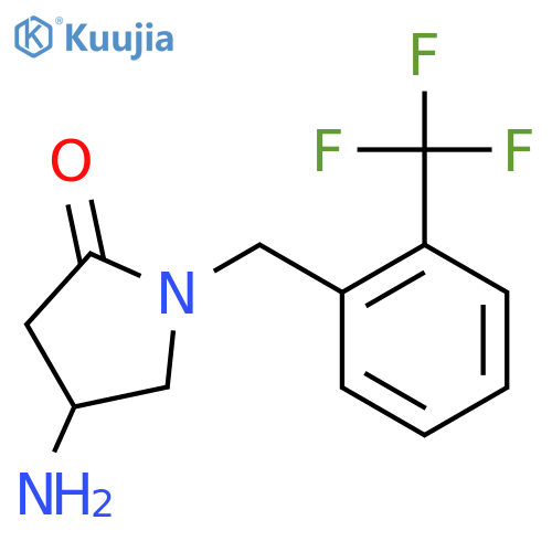 4-amino-1-{2-(trifluoromethyl)phenylmethyl}pyrrolidin-2-one structure