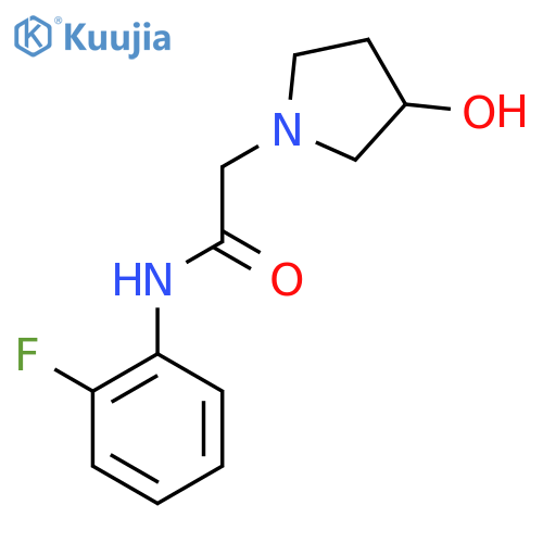 N-(2-Fluorophenyl)-2-(3-hydroxypyrrolidin-1-yl)acetamide structure