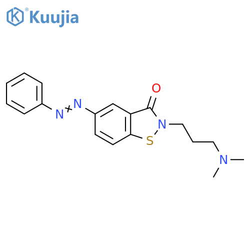 1,2-Benzisothiazol-3(2H)-one,2-[3-(dimethylamino)propyl]-5-(phenylazo)- structure