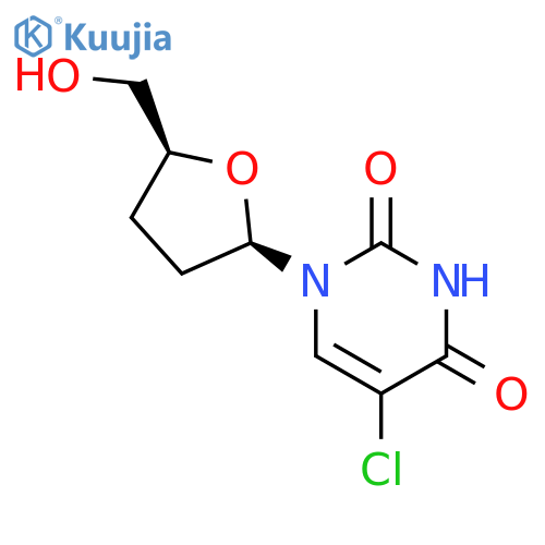 Uridine,5-chloro-2',3'-dideoxy- structure