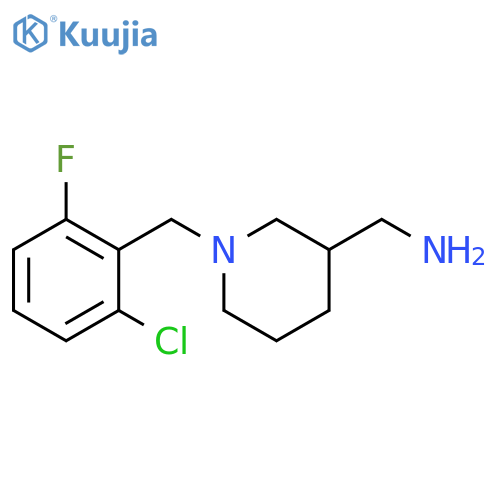 {1-(2-chloro-6-fluorophenyl)methylpiperidin-3-yl}methanamine structure
