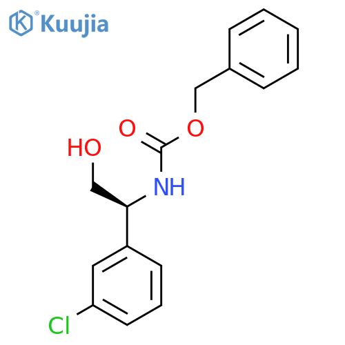 benzyl N-[(1S)-1-(3-chlorophenyl)-2-hydroxyethyl]carbamate structure