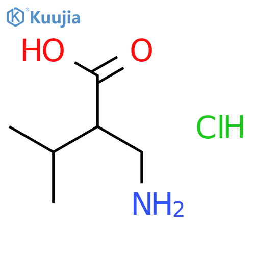 (R)-2-(Aminomethyl)-3-methylbutanoic acid hydrochloride structure