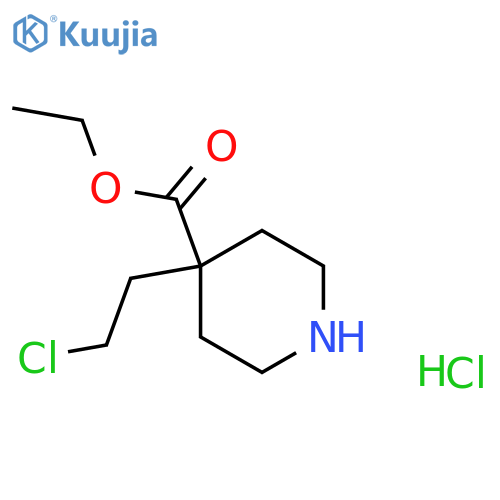 Ethyl 4-(2-chloroethyl)piperidine-4-carboxylate hydrochloride structure
