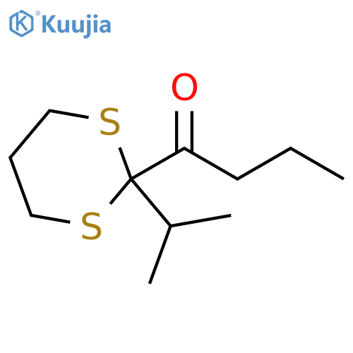 1-Butanone, 1-[2-(1-methylethyl)-1,3-dithian-2-yl]- structure