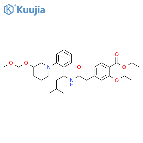 3’-Hydroxy-3’-O-methoxymethyl Repaglinide Ethyl Ester(Mixture of Diastereomers) structure