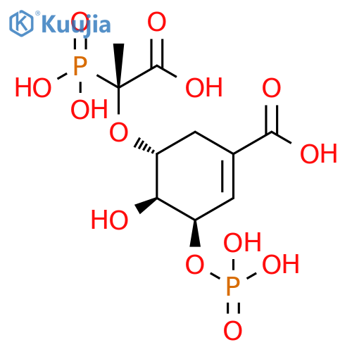 (3R,4S,5R)-5-(1R)-1-Carboxy-1-phosphonoethoxy-4-hydroxy-3-(phosphonooxy)-1-cyclohexene-1-carboxylic acid structure