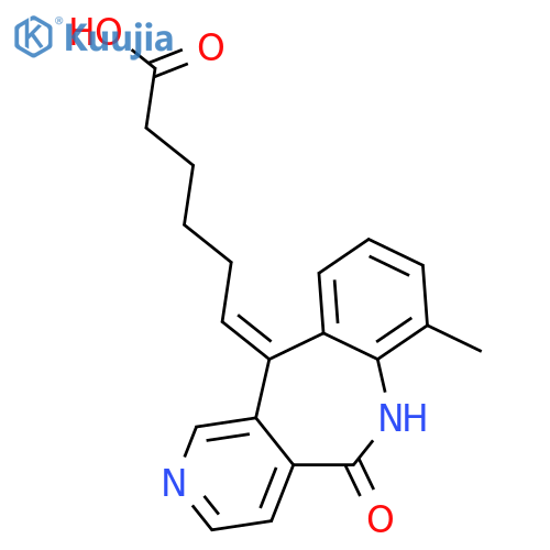 Hexanoic acid,6-(5,6-dihydro-7-methyl-5-oxo-11H-pyrido[4,3-c][1]benzazepin-11-ylidene)- structure