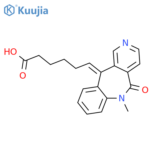 Hexanoic acid,6-(5,6-dihydro-6-methyl-5-oxo-11H-pyrido[4,3-c][1]benzazepin-11-ylidene)-,(6Z)- structure