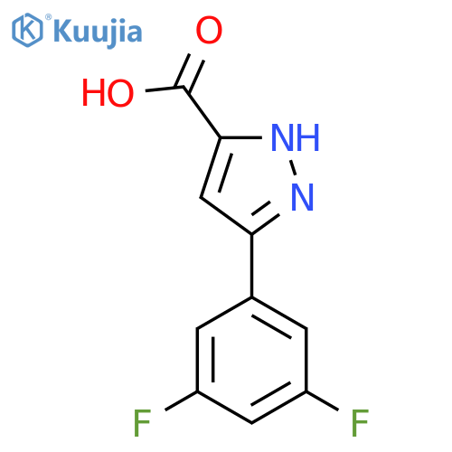 5-(3,5-Difluorophenyl)-1H-pyrazole-3-carboxylic acid structure