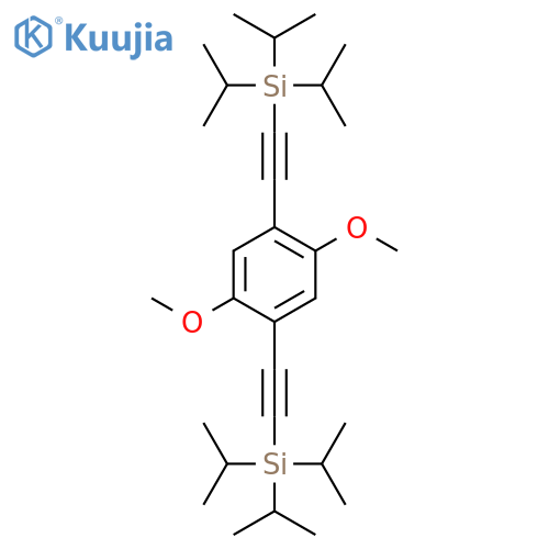 (2,5-dimethoxy-1,4-phenylene)bis(ethyne-2,1-diyl)bis(triisopropylsilane) structure